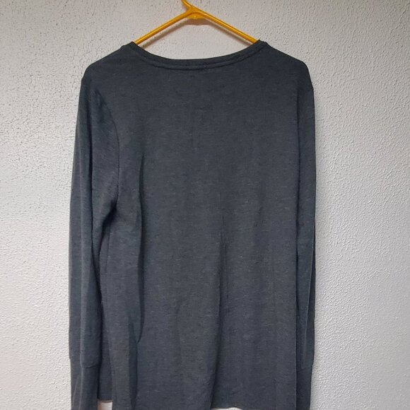 Womens Long Sleeeve Pullover Gray Shirt by Tek Gear Size Large - Picture 2 of 3